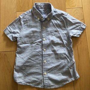 Boys’ Vineyard Vines Blue and White Striped Button Down Short Sleeve (Size 6)